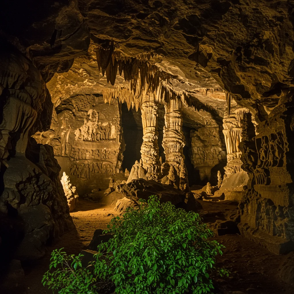 Natural Features of Indian Cave