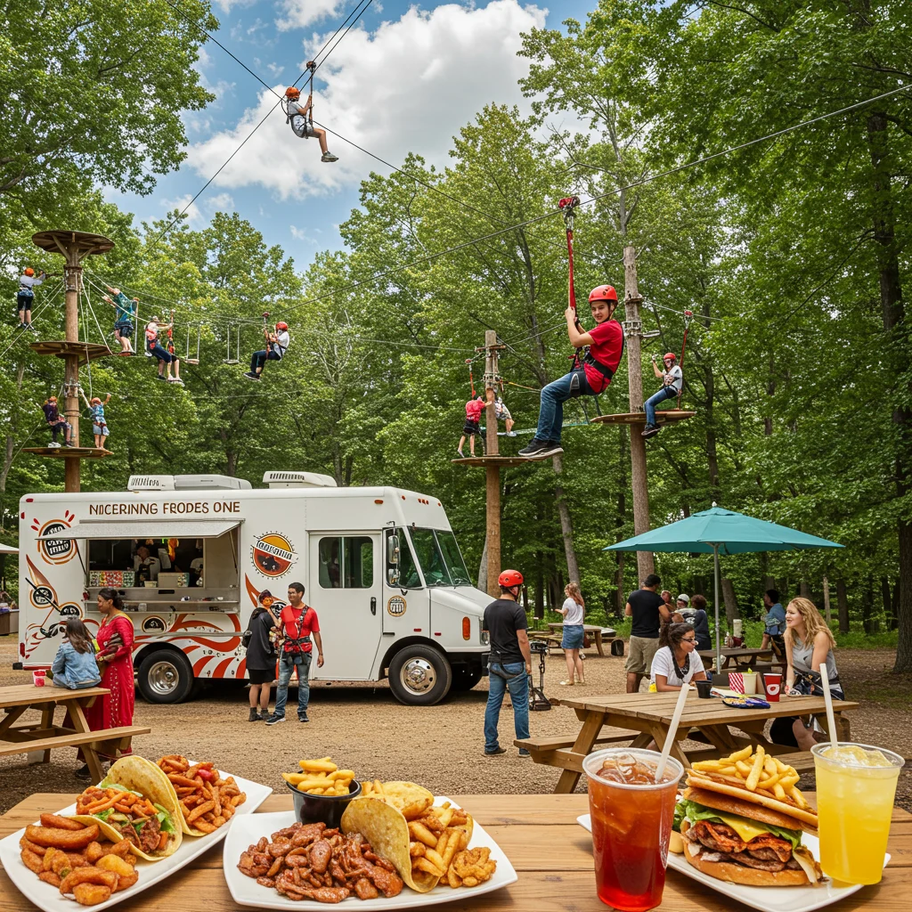 What Are the Best Dining and Refreshment Options Near Zipline Parks?