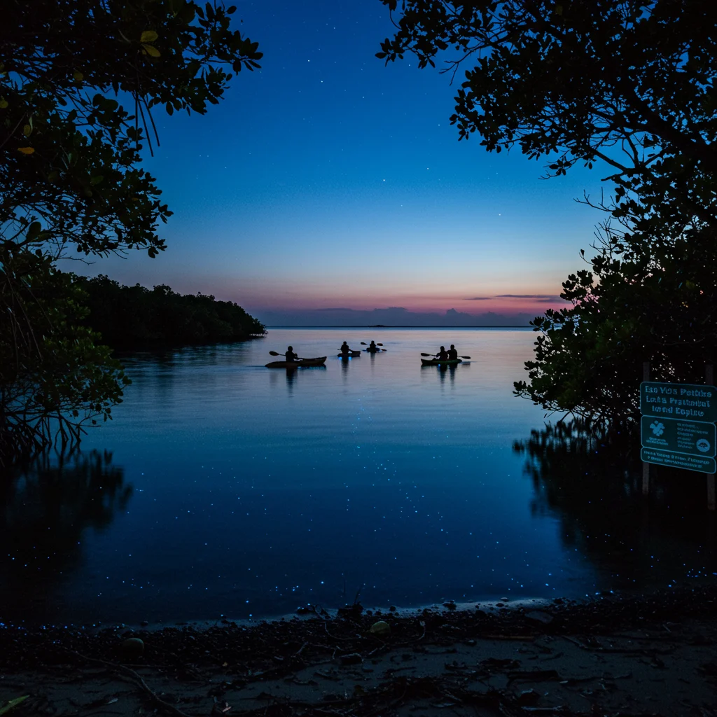 What Etiquette Helps Protect the Bioluminescent Bay Ecosystem?