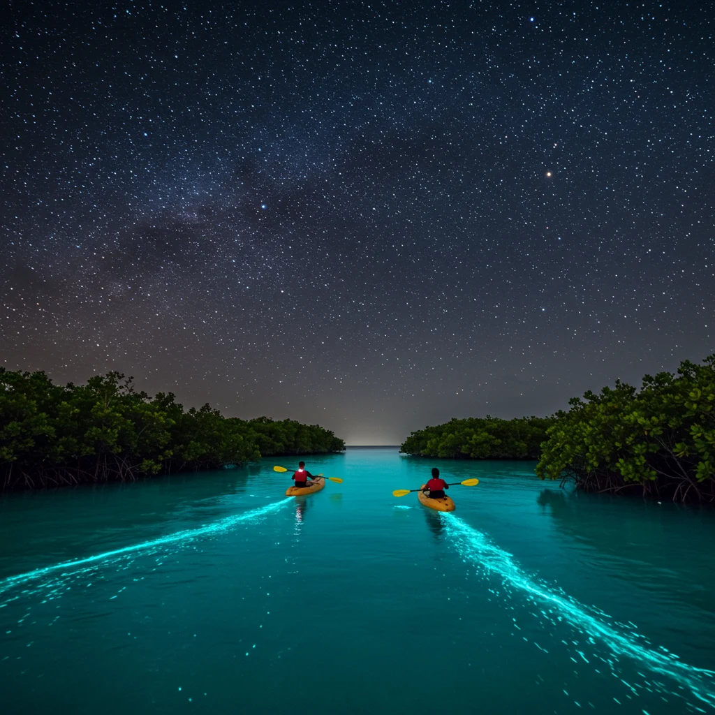 What to Expect During a Bioluminescent Kayak Tour