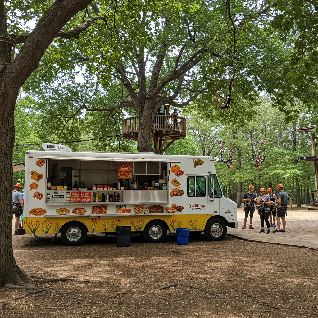 Are Food and Drinks Available Near the Zipline?