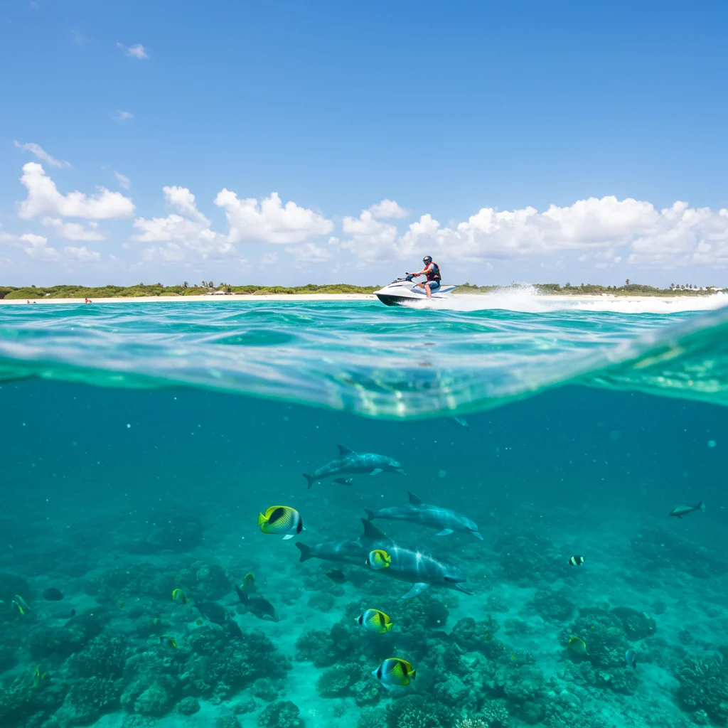 Exploring Marine Life While Jet Skiing