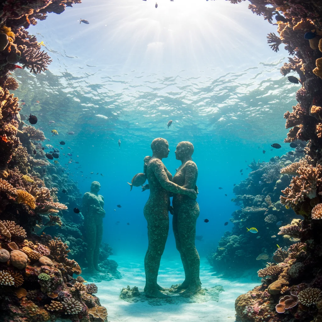 Hidden Underwater Sculptures and Art Installations