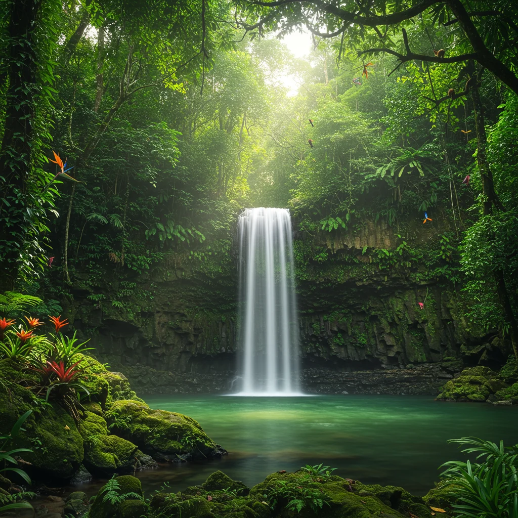 How Are Rainforest Waterfalls Formed and What Features Should You Notice?