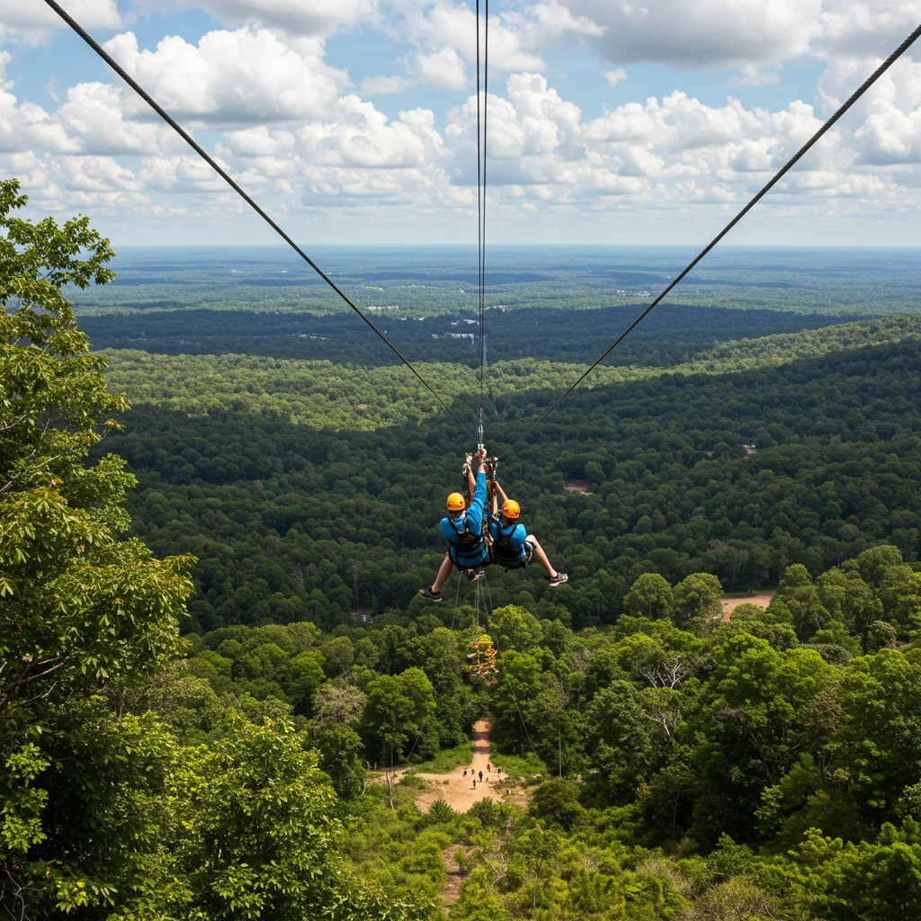 How Long and High Is the Monster Zipline?
