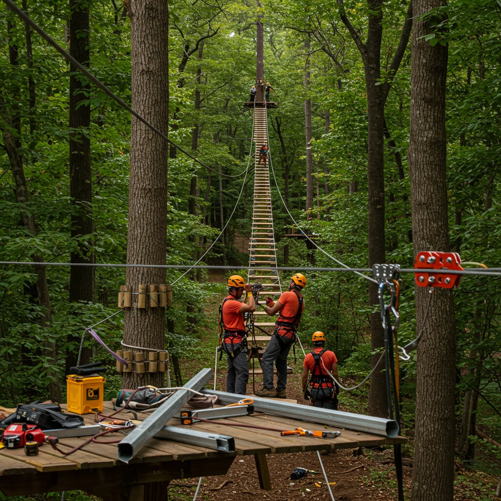 How Was the Zipline Constructed?