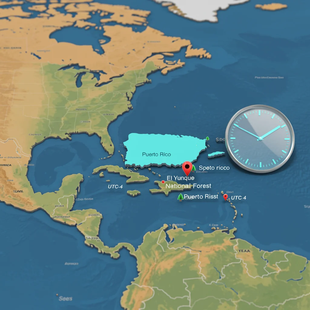 Time Zone Map: Locating Puerto Rico