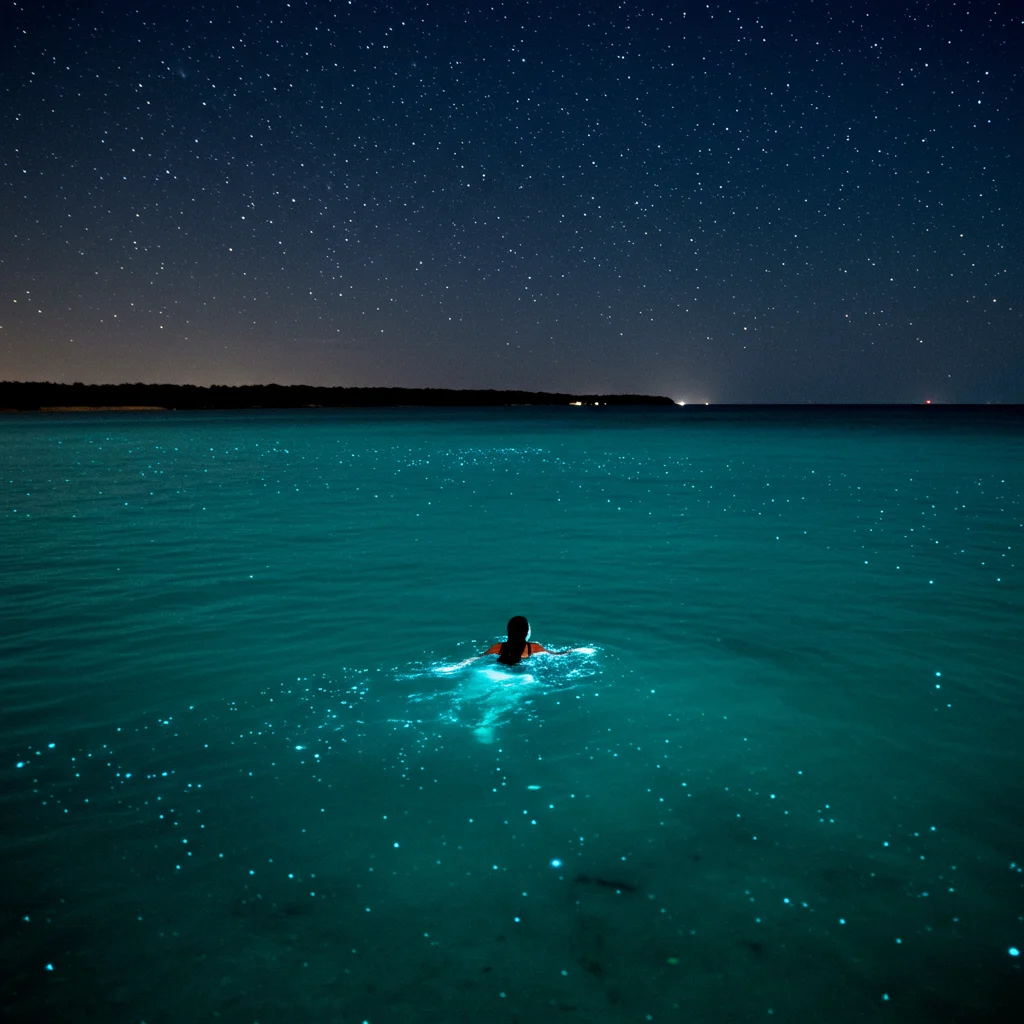 What Is It Like to Swim in a Bioluminescent Bay?