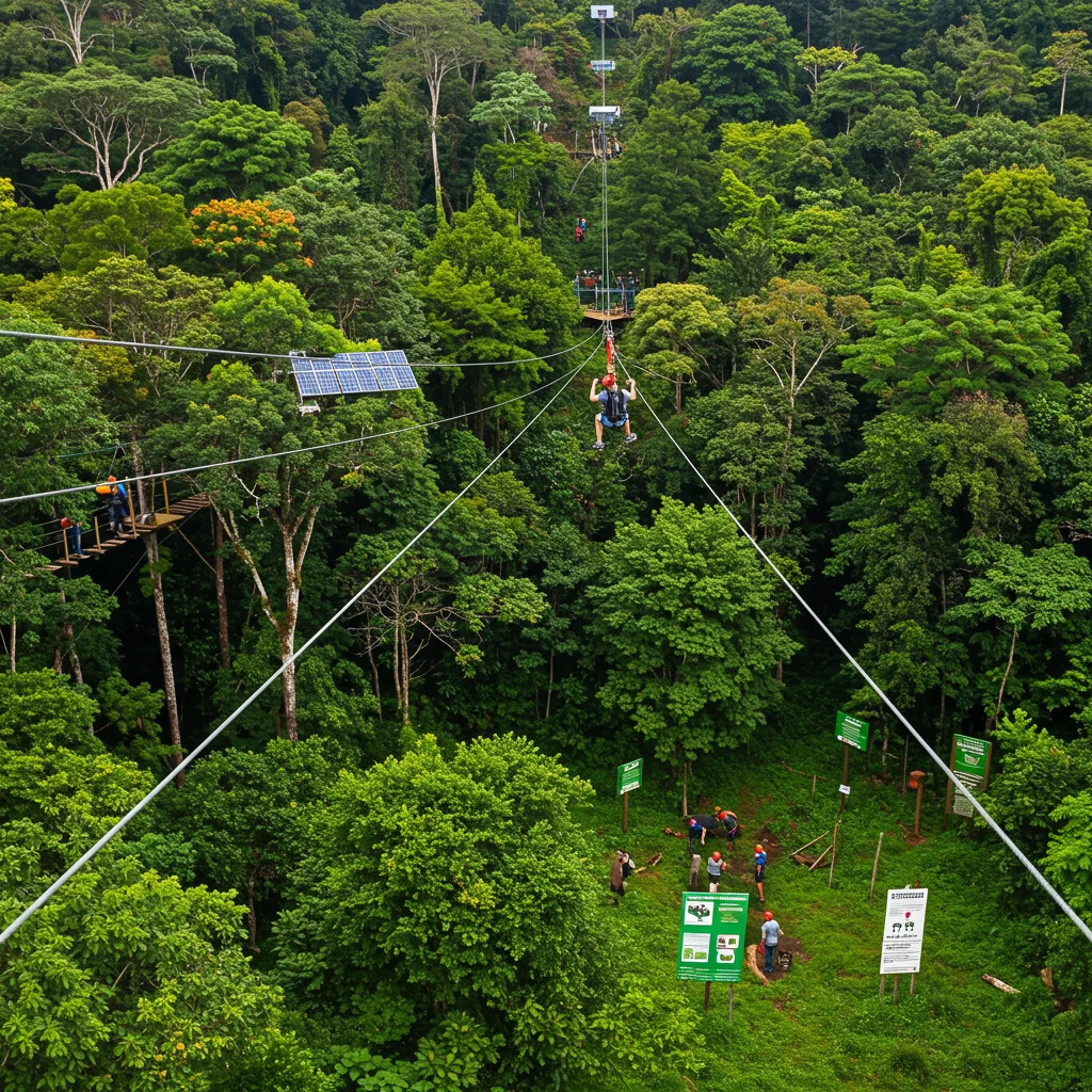 What is la bestia zipline Doing for Environmental Responsibility?