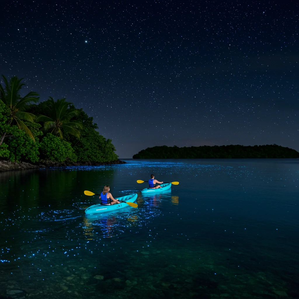 Unforgettable Moment #1: Bioluminescent Bay Night Kayaking