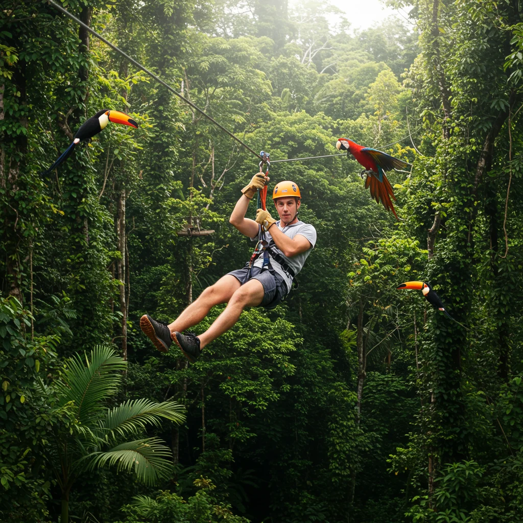 Unforgettable Moment #5: Ziplining Over the Jungle Canopy